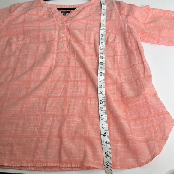 Talbots Salmon NWOT popover blouse plus size 2X - Picture 6 of 7